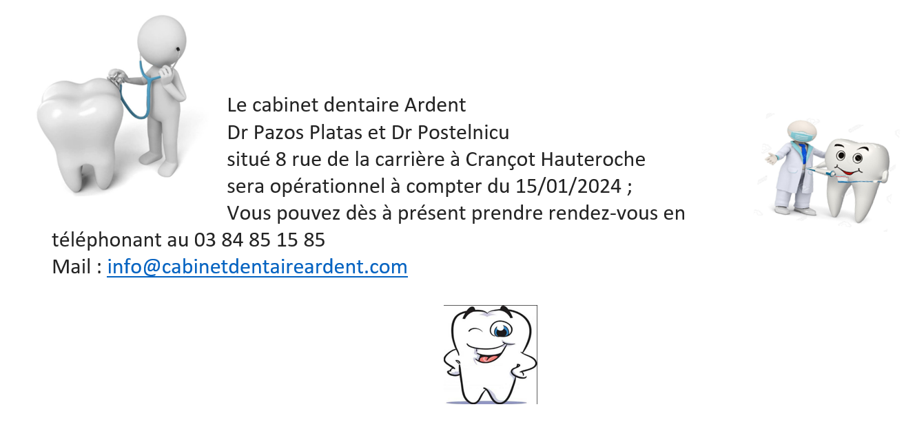 Newsletter ouverture cabinet dentaire