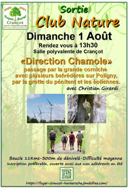 club nature balade du 1 aout 2021